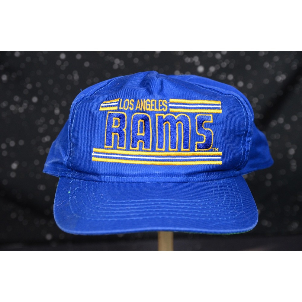 Vintage Los Angeles Rams Hat Cap Snap Back One Size Blue NFL Drew Pearson 80s